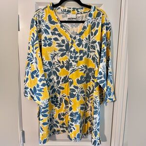 Floral V-Neck Knit Top